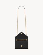 YSL Envelope Small in Quilted Grain De Poudre Embossed Leather - Image 3